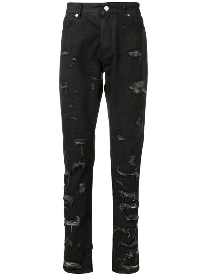Alyx Distressed Regular Jeans - Black
