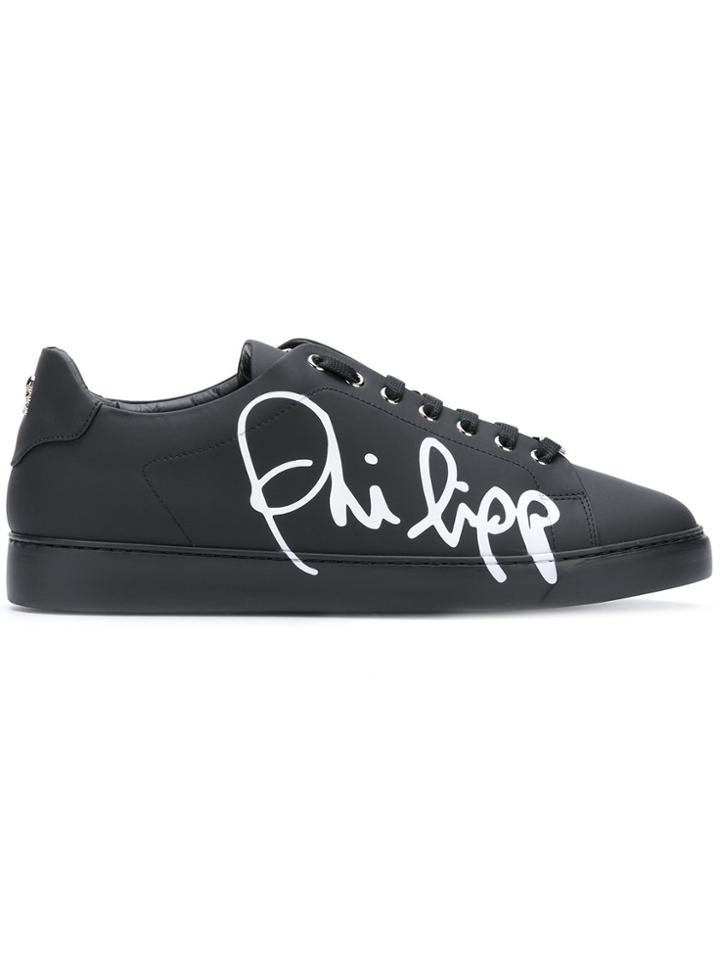 Philipp Plein Signature Low Top Sneakers - Black