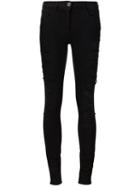 3x1 Distressed Skinny Jeans, Women's, Size: 27, Black, Cotton/spandex/elastane/polyurethane