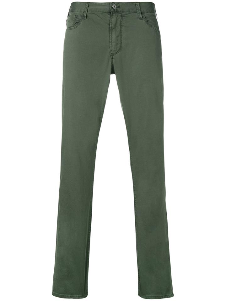 Emporio Armani Straight-leg Trousers - Green