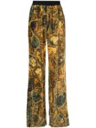 Maison Margiela - Fireplace Print Trousers - Women - Viscose - 42, Viscose