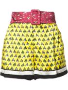 Mary Katrantzou Horse Print Shirts, Women's, Size: 12, Yellow/orange, Viscose/silk