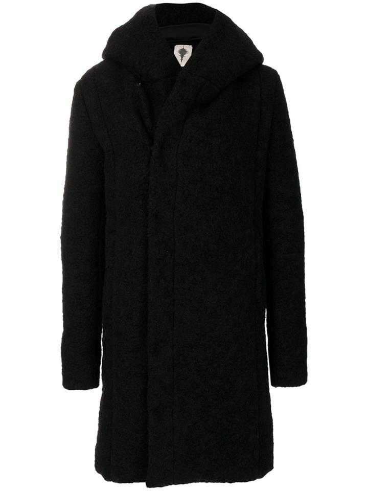 Forcerepublik Oversized Hooded Coat - Black