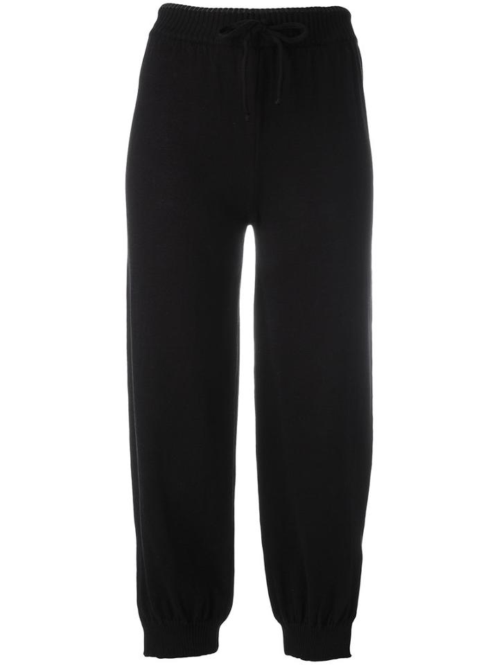 Lost & Found Rooms Knitted Cropped Trousers, Women's, Size: Xs, Black, Cotton