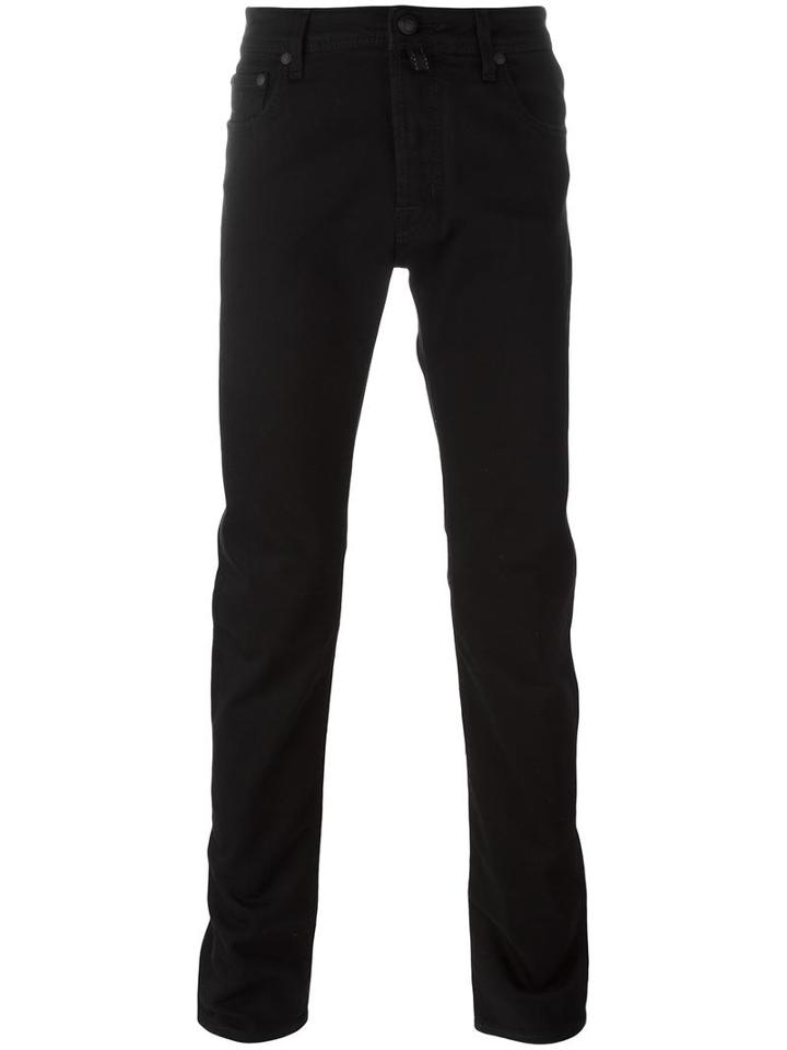 Jacob Cohen Straight-leg Jeans, Men's, Size: 37, Black, Cotton/spandex/elastane