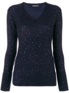 Fabiana Filippi Embellished Fitted Sweater - Blue