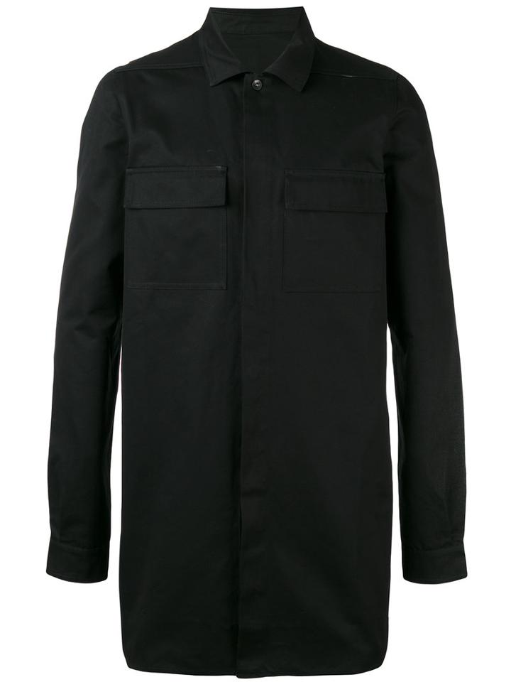 Rick Owens Drkshdw Cargo Pocket Shirt, Men's, Size: Medium, Black, Cotton