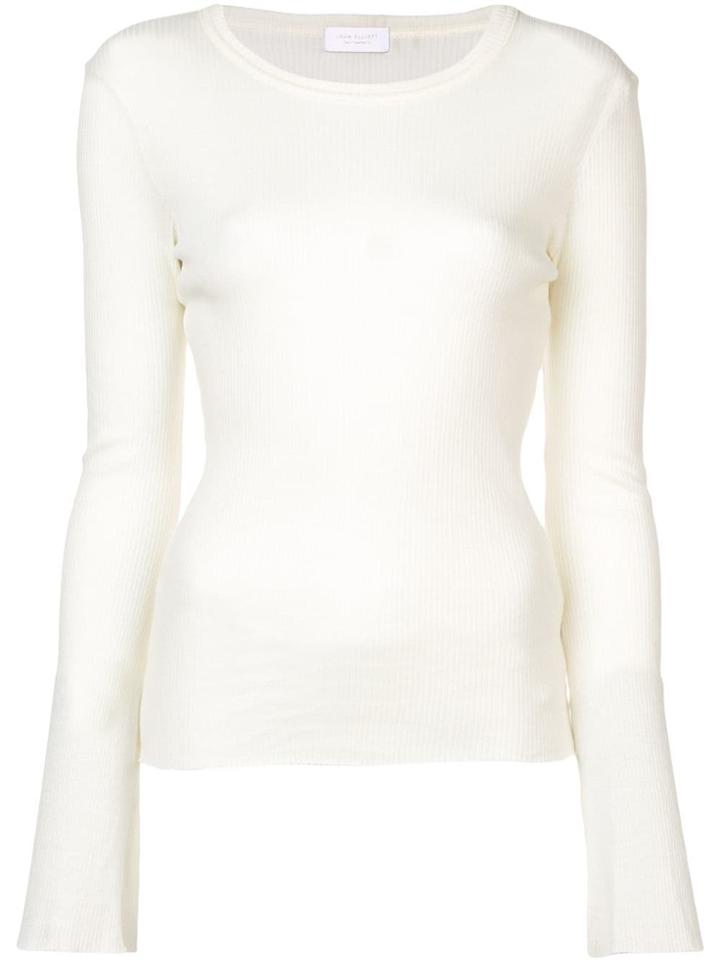 John Elliott Fitted Round Neck Jumper - White