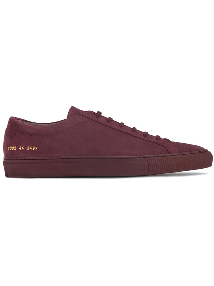 Common Projects Nubuck Original Achilles Low-top Trainers - Red