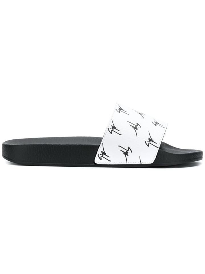 Giuseppe Zanotti Signature Sliders - White