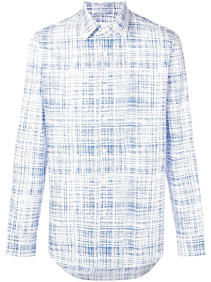 Prada Check Print Shirt - Blue