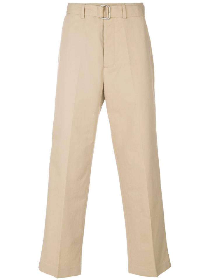 Ami Alexandre Mattiussi Box Pleated Wide Trousers - Nude & Neutrals