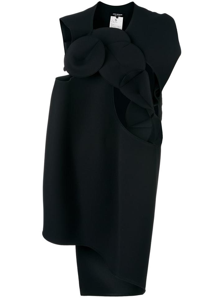 Junya Watanabe Comme Des Garçons Asymmetric Origami Dress, Women's, Size: Medium, Black, Nylon