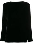 Yves Saint Laurent Vintage 1960 Slash Neck Top - Black