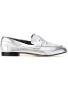 Robert Clergerie Metallic Penny Loafers
