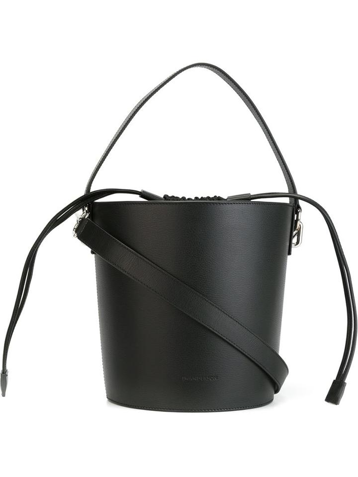 J.w. Anderson Structured Bucket Tote, Women's, Black, Calf Leather
