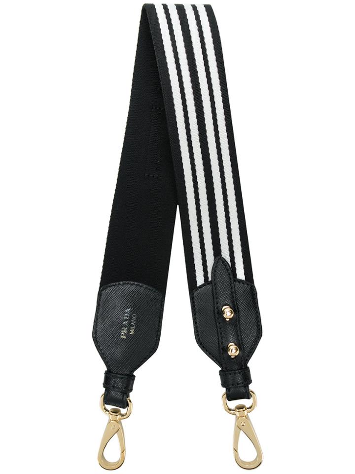Prada Striped Bag Strap - Black