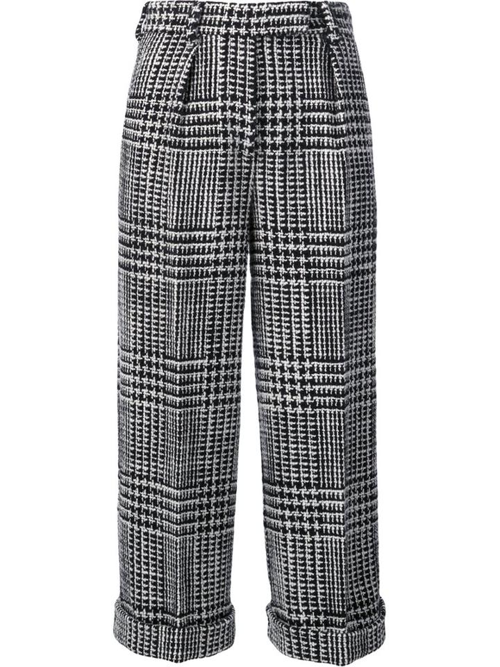 Emanuel Ungaro Herringbone Wide Leg Trousers