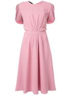 Rochas Ruched Waist Midi Dress - Pink