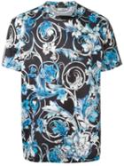 Versace Baroque Print T-shirt, Men's, Size: S, Black, Cotton