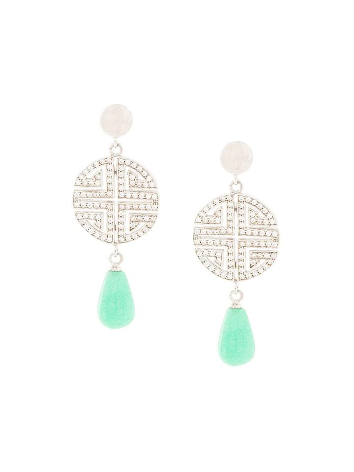 Shanghai Tang Fortune Shou Earrings - Silver