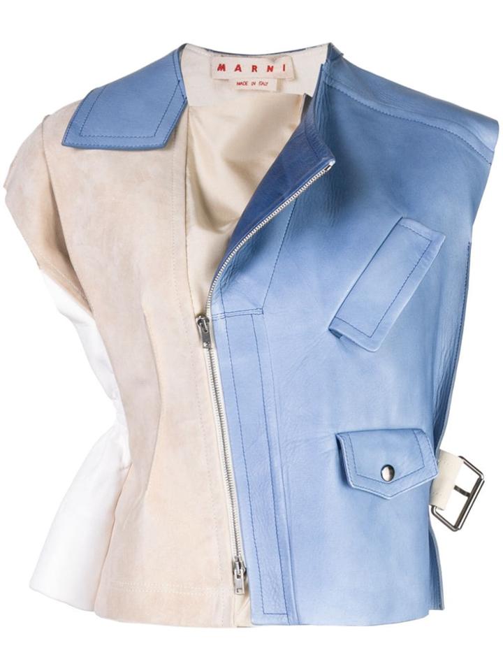 Marni Two Tone Gilet - Blue