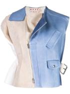 Marni Two Tone Gilet - Blue