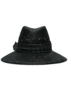 Maison Michel Kate See Through Bow Hat - Black