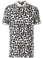 Dolce & Gabbana Abstract Pattern Polo Shirt - Black