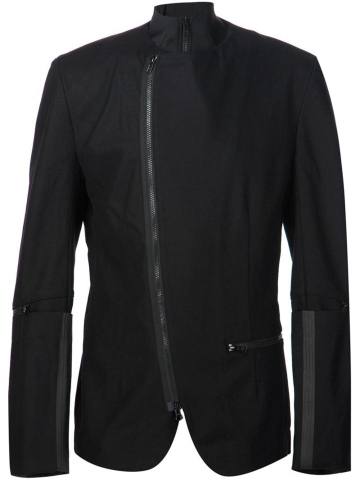 Y-3 Zipped Blazer, Men's, Size: Xl, Black, Polyamide/wool