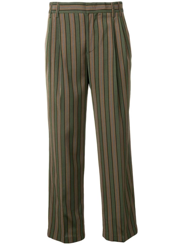 Aspesi Striped Trousers - Green