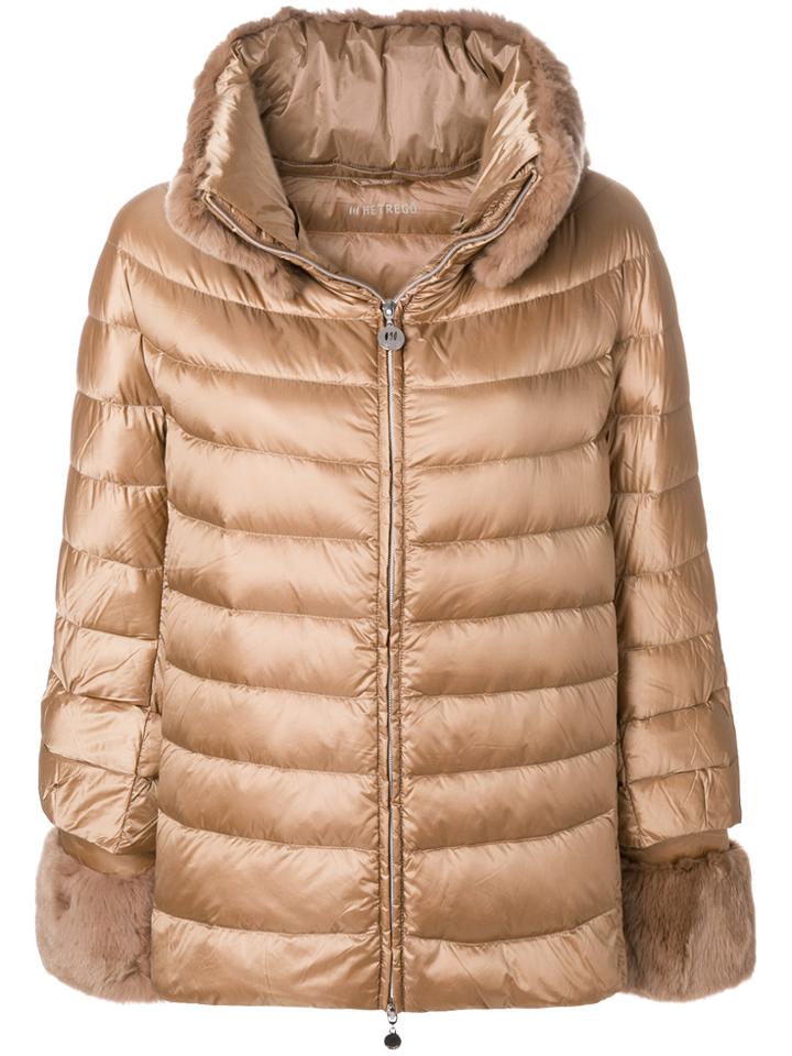 Hetregò Hooded Oversized Padded Jacket - Metallic