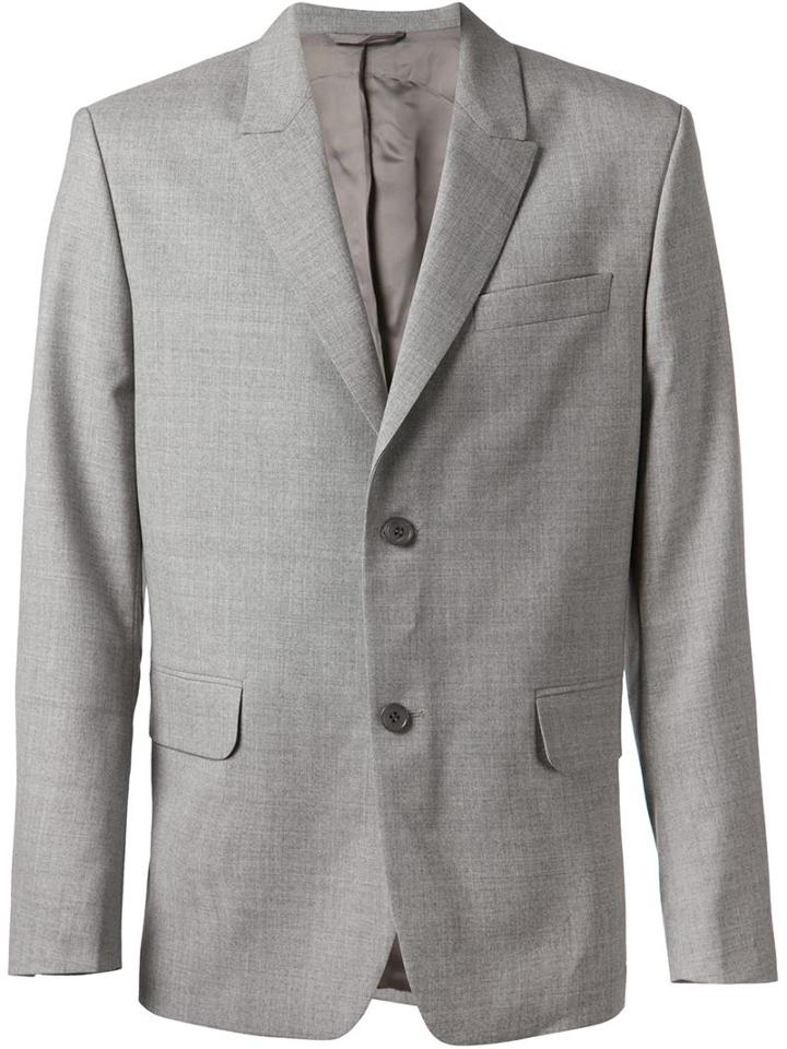 Carven Two Button Blazer, Men's, Size: 50, Grey, Acetate/viscose/virgin Wool