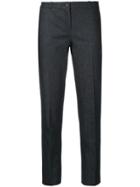 Jil Sander Navy Stretch Chambray Skinny Trousers - Blue