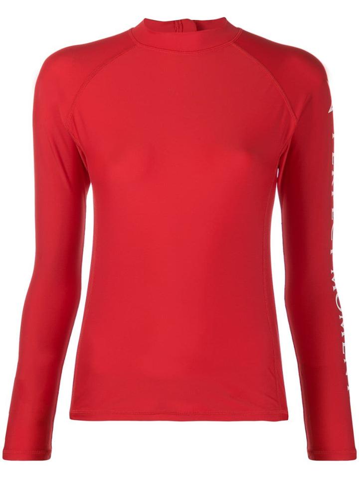 Perfect Moment Stretch Rash Vest - Red