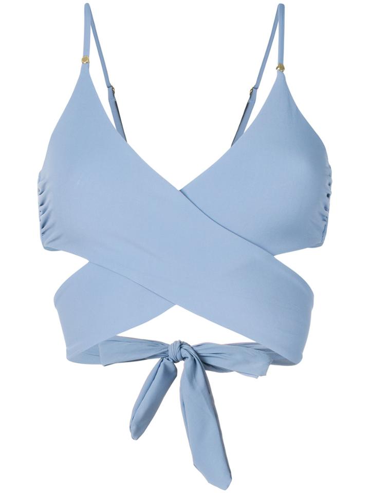 Stella Mccartney Crossover Bikini Top - Blue