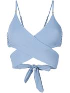 Stella Mccartney Crossover Bikini Top - Blue