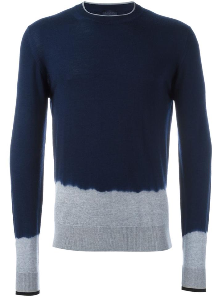 Lanvin Dip Dye Effect Jumper - Blue