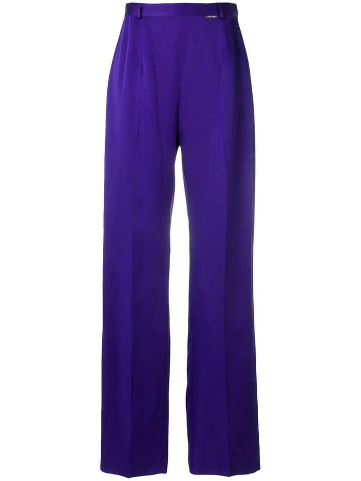 Styland High Waist Flared Trousers - Purple