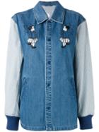 Opening Ceremony - Contrast Sleeve Coach Jacket - Women - Cotton - L, Blue, Cotton