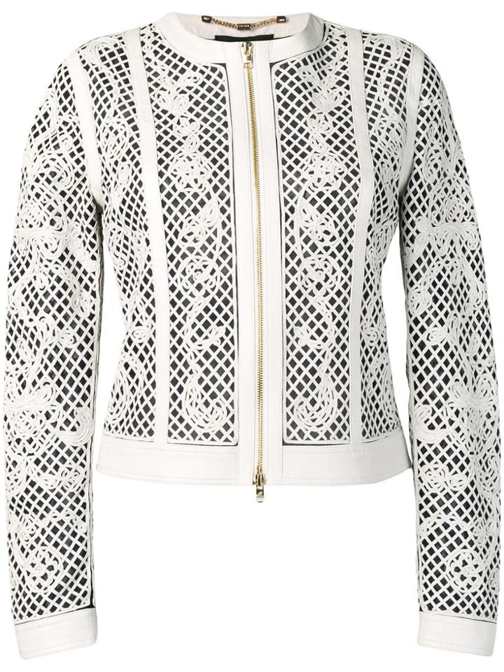 Escada Lattice-appliquéd Jacket - White
