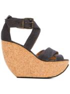 Minimarket 'wati' Wedge Sandals - Grey