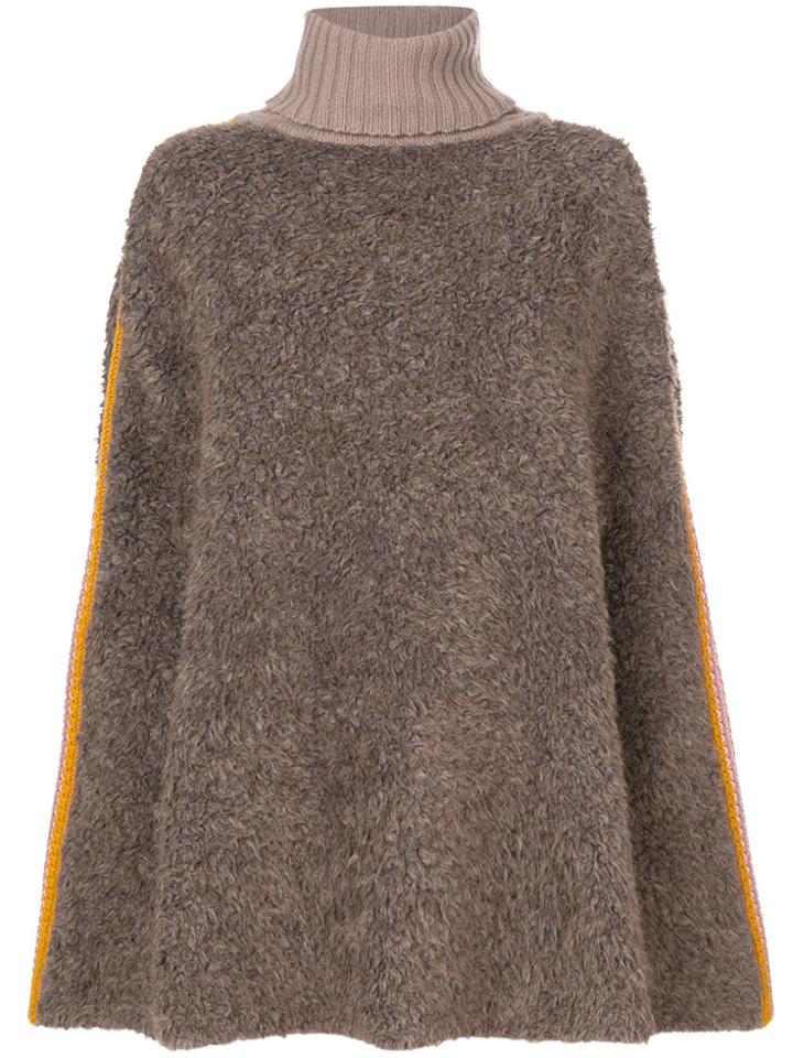M Missoni Slouched Pullover Sweater - Brown