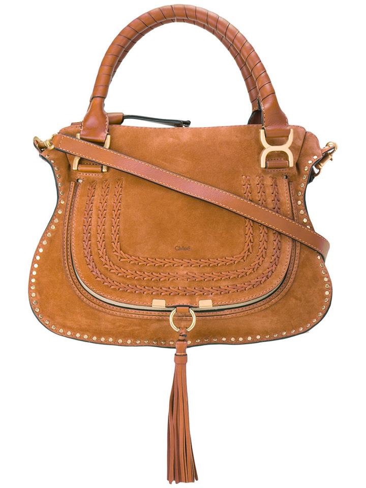 Chloé Tote Bag, Women's, Brown, Suede