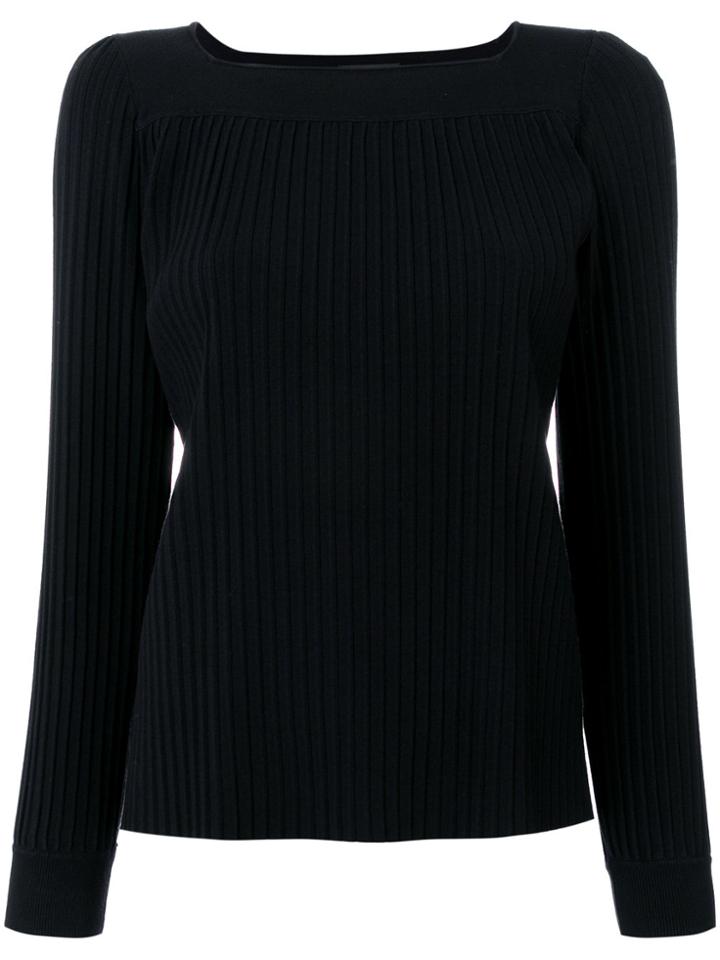 A.p.c. Ribbed Knit Pullover - Black