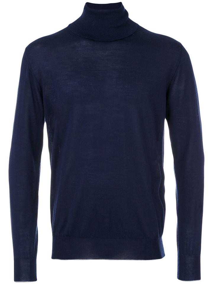 Eleventy Roll Neck Sweatshirt - Blue