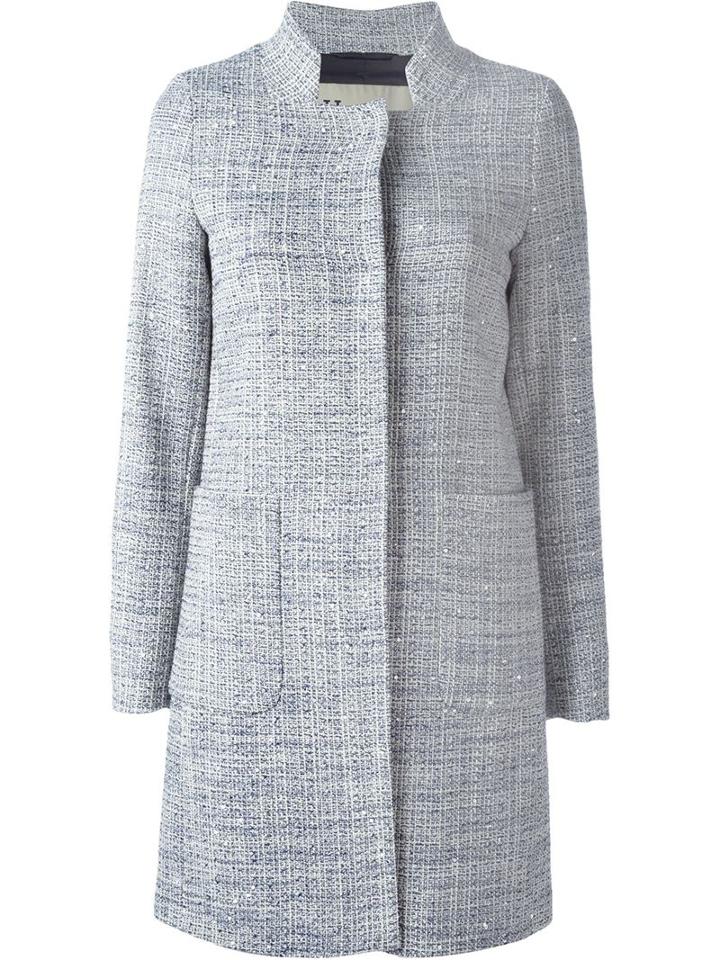 Herno Single Breasted Short Coat, Women's, Size: 40, Nude/neutrals, Cotton/polyester/acrylic/acetate
