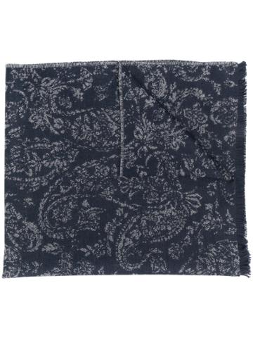 Cenere Gb Paisley Print Scarf - Blue