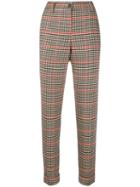 P.a.r.o.s.h. Checked Slim-fit Trousers - Neutrals