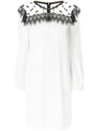 Cavalli Class Lace Panel Dress - White